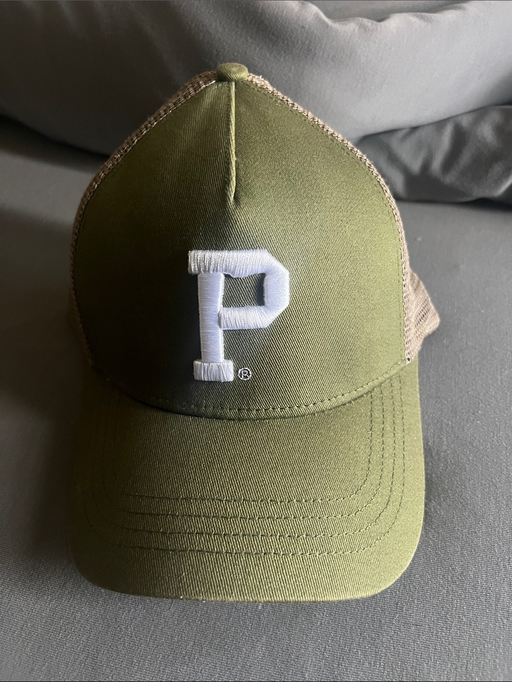 Adult Olive Green 'P' Portland Gear Trucker Hat
